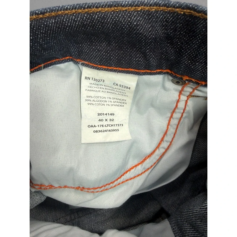 Lee Modern Series Slim Fit Tapered Leg Jeans Mens 40x32 Dark Wash Indigo L231